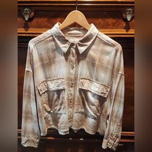 ABERCROMBIE & FITCH - Relaxed Fit Crop Flannel